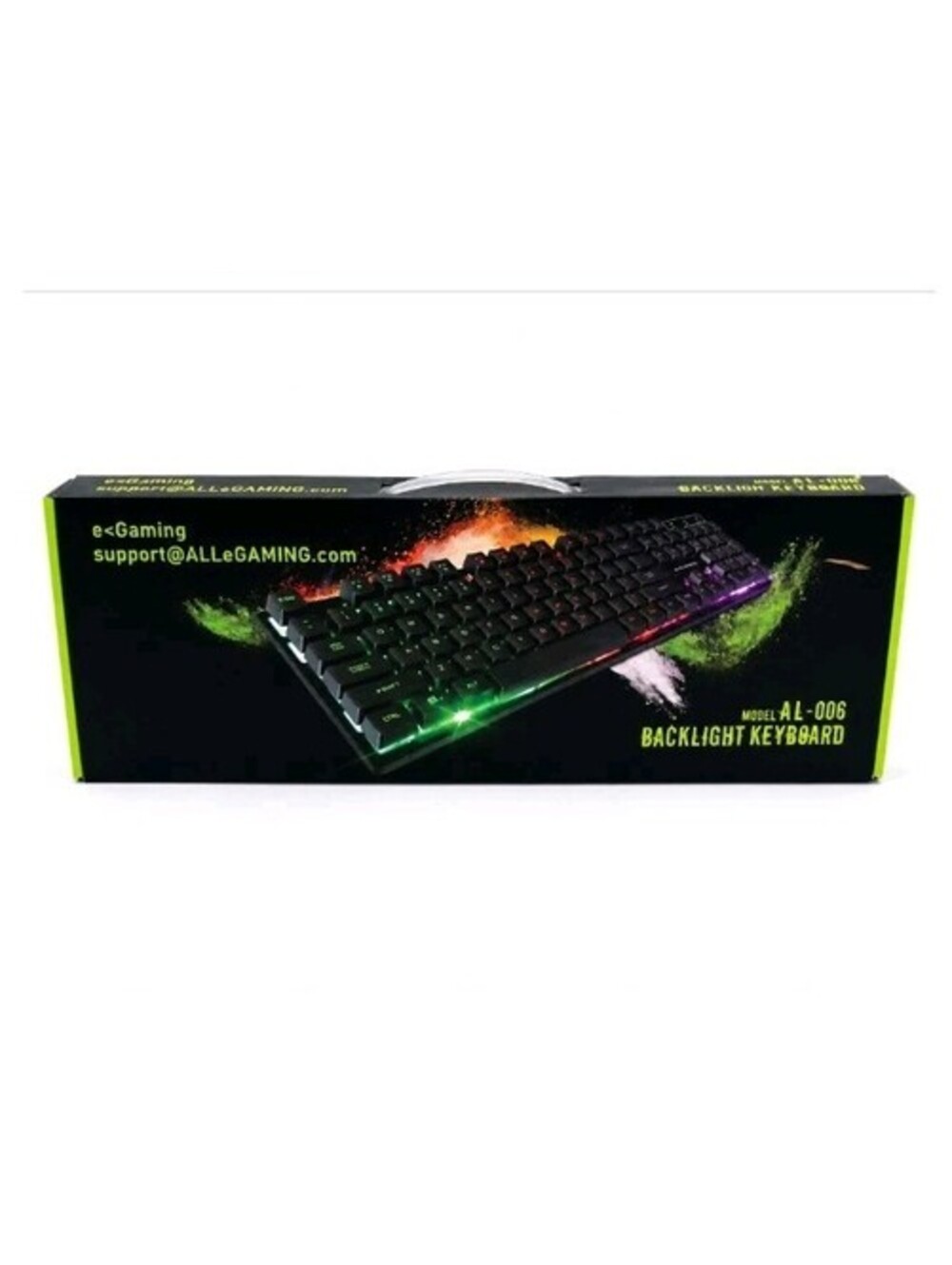 e-gaming AL-006 Rainbow LED Effect Keyboard Backlight 104 Waterproof Keycaps NEW
